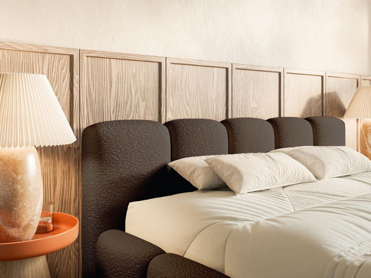 POLSTERBETT Cloudy Low Braun Bouclébezug 160x200 - Braun, Textil (160/200cm) - Selsey