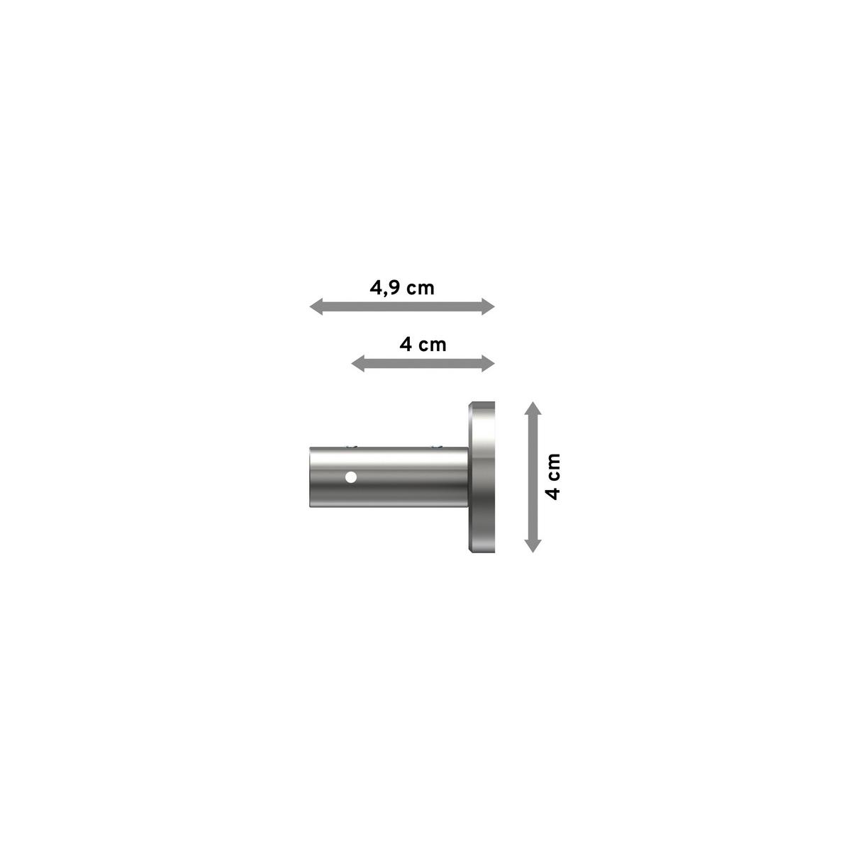 MITTELTRÄGER FÜR SEILSPANNGARNITUR / SEILSPANNER SET Voyage 4 cm, Vernickelt - Silberfarben, Metall (5/4/4cm) - INTERDECO