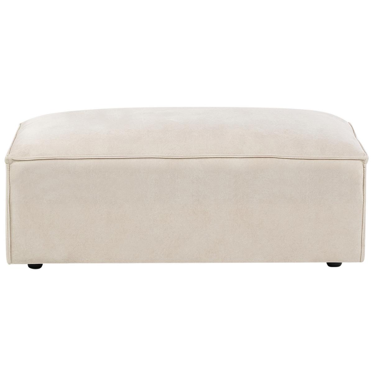 2-SITZER-SOFA Samtstoff hellbeige mit Ottomane Hellnar - Beige, Textil (262/70/126cm) - Beliani