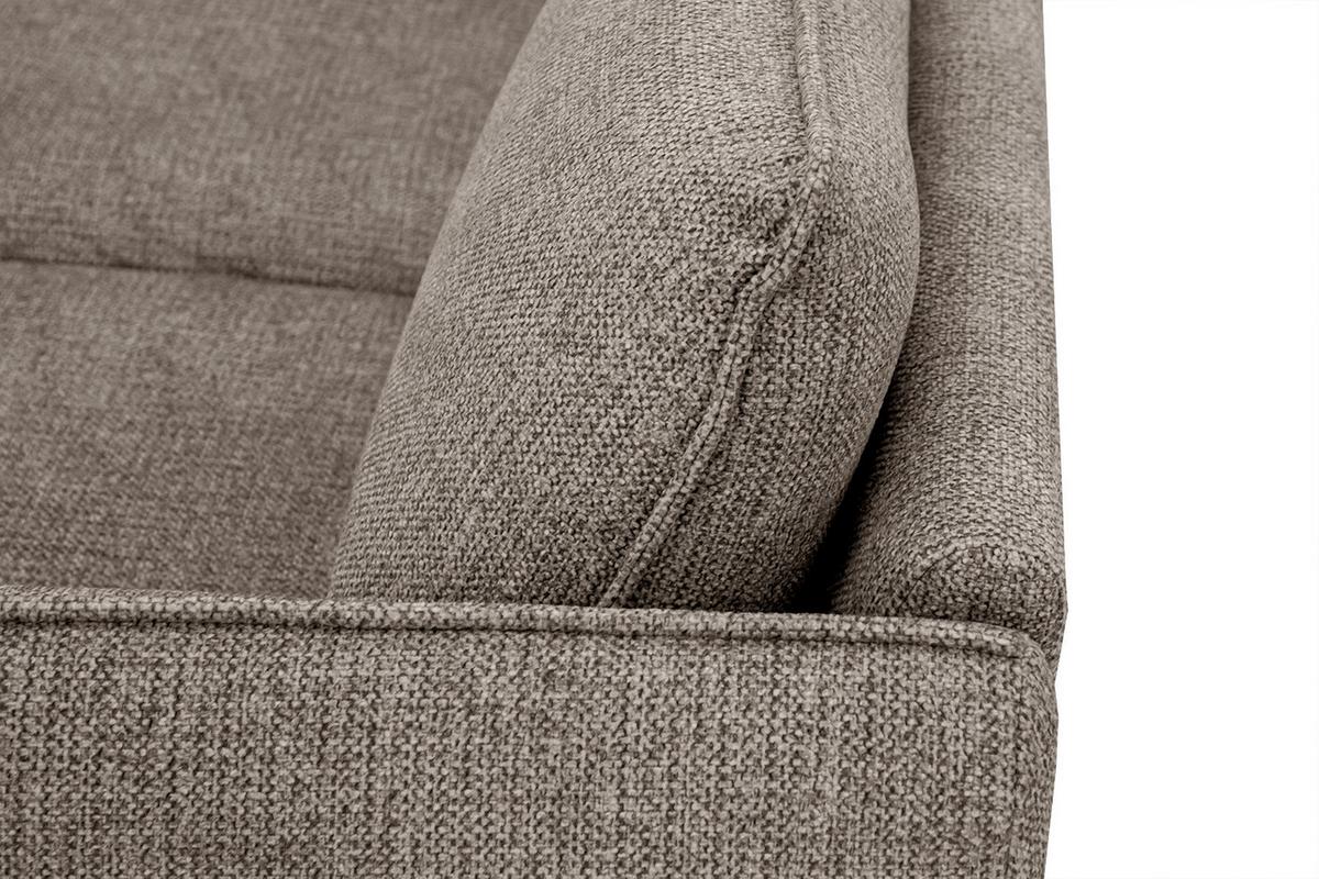 ECKSOFA HOSTEN 4-Sitzer, taupe - Taupe/Schwarz, Holzwerkstoff/Textil (158/269cm) - Wozimo
