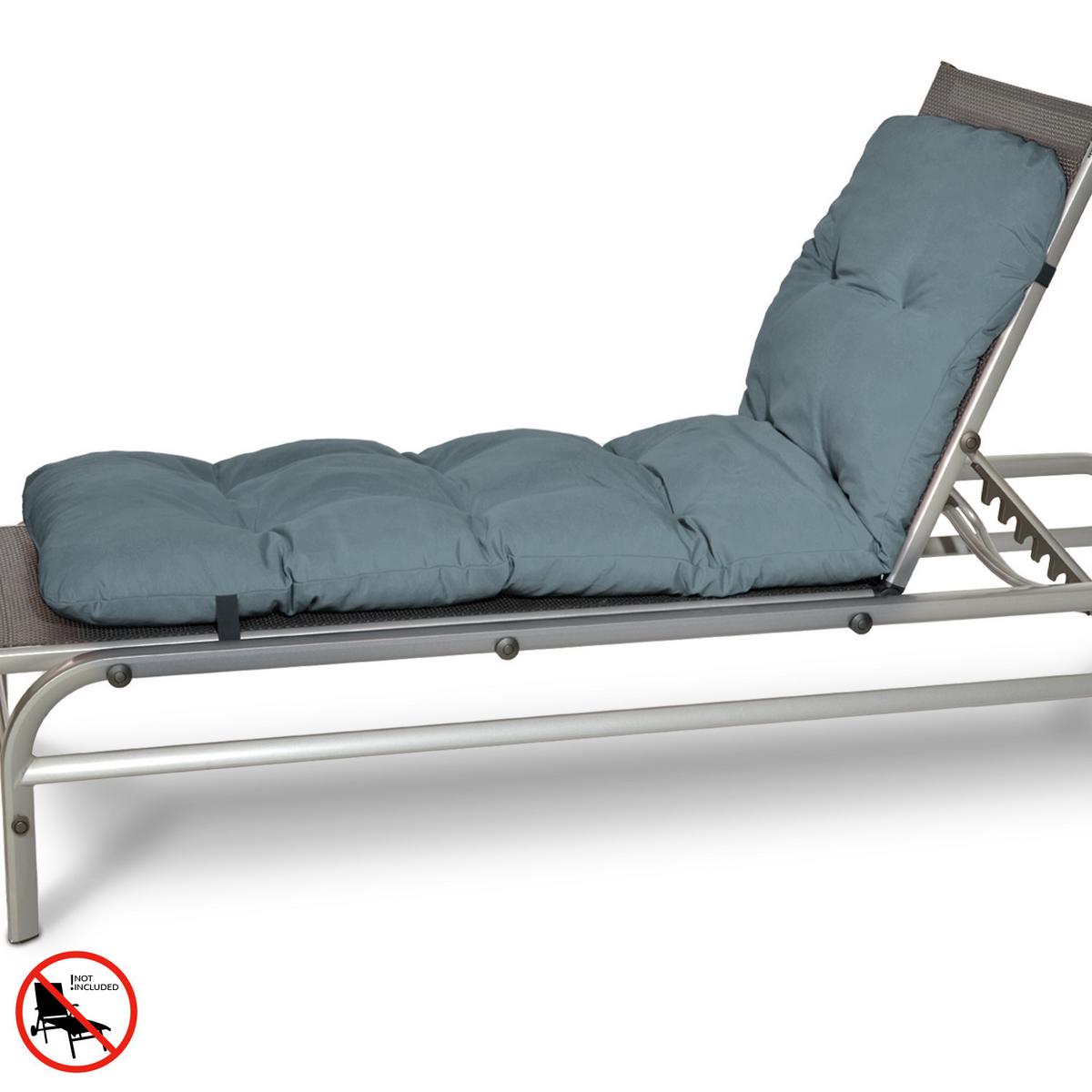 ROLLLIEGENAUFLAGE Flair RL 190x60x8cm Taubenblau (2tlg) - Blaugrau, Textil (60/190cm) - Beautissu 