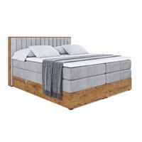 BOXSPRINGBETT mit Matratze H3|H4 und Lattenrost - LOLLI4 KING-140x200 - Grau Monolith - Grau, Holzwerkstoff (140/200cm) - ALTDECOR