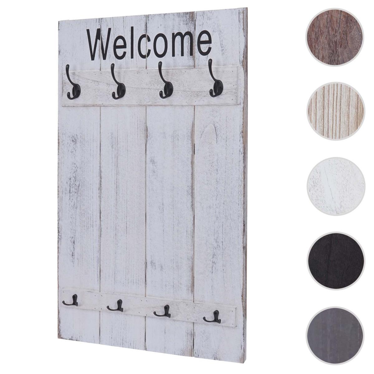 WANDGARDEROBE WELCOME SHABBY Cremeweiß - Weiß, Holz (60/90/8cm) - MCW