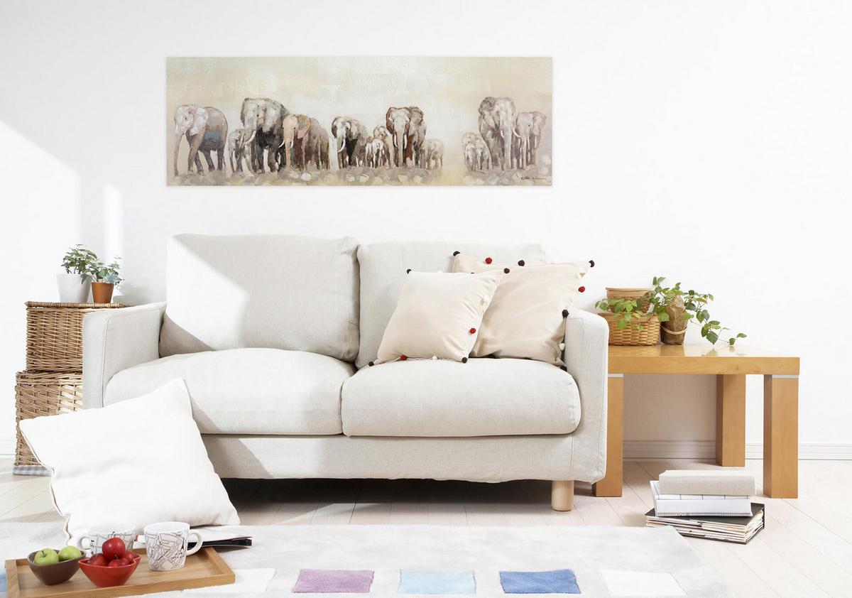 ÖLGEMÄLDE 150/50 cm - Beige, Holz/Textil (150/50cm) - KUNSTLOFT