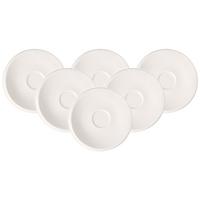 MOKKA- / ESPRESSOUNTERTASSE NewMoon weiß ø 13 cm 6er Set - Weiß, Keramik (13cm) - Villeroy & Boch