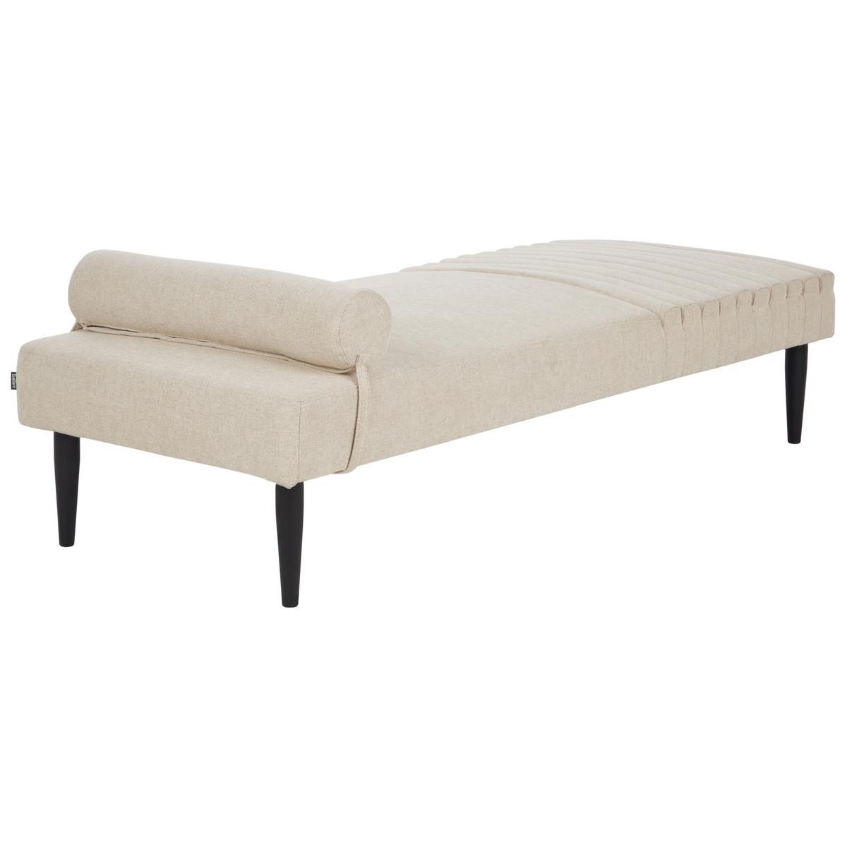 CHAISELONGUE Stoff Beige Mauriac - Beige, Textil (74/40/180cm) - Beliani