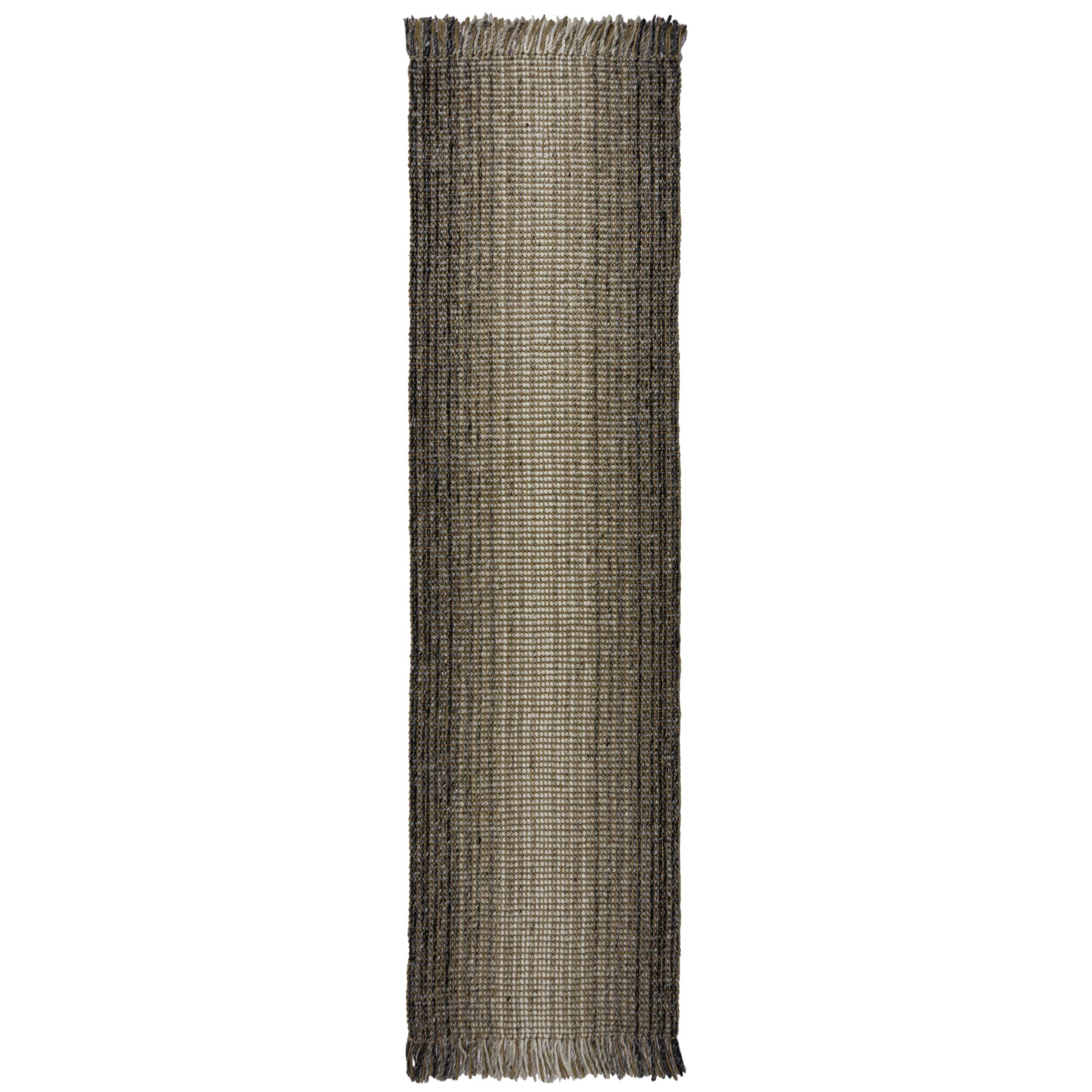 JUTETEPPICH handgewebt WEAVER, einfarbig, Grau, 60 x 230 cm - Grau, Textil (230/60cm) - KADIMA DESIGN