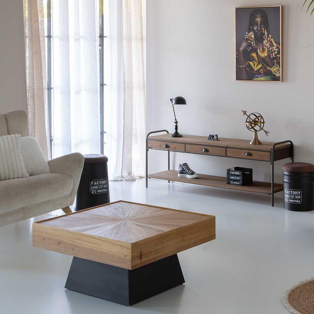 COUCHTISCH aus Holz 80x80x40 cm - Braun, Holz (80/80/40cm) - Wanderlust