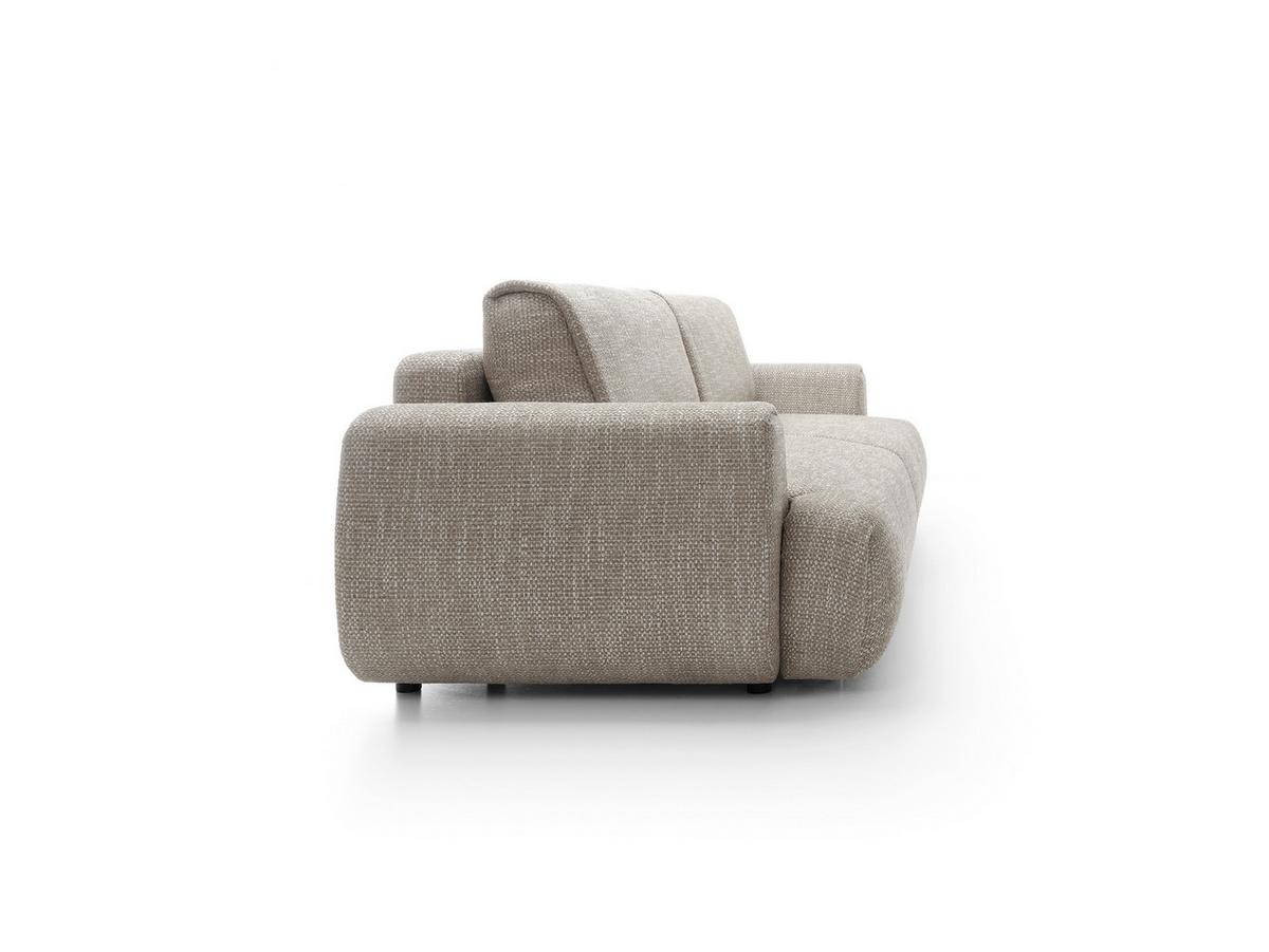BETTSOFA ZEST Grau Chenille-Stoff mit Schlaffunktion - Grau, Textil (106/81/260cm) - MASSENO