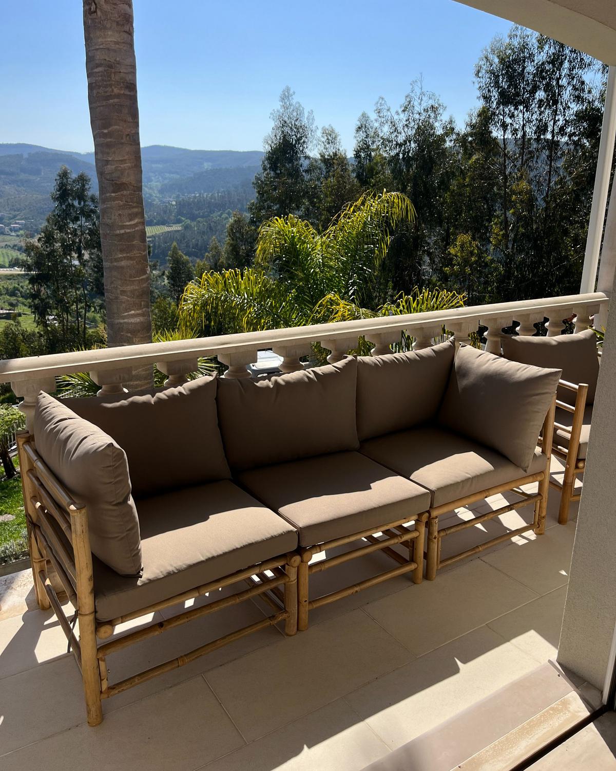 GARTENSTUHL Holz Taupe Cerreto - Hellbraun/Beige, Holz (55/80/67cm) - Beliani