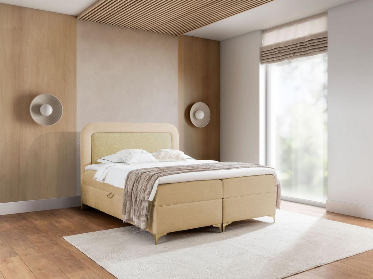 BOXBETT Willow - Gelb, Holzwerkstoff/Textil (200/200cm) - Fun Möbel
