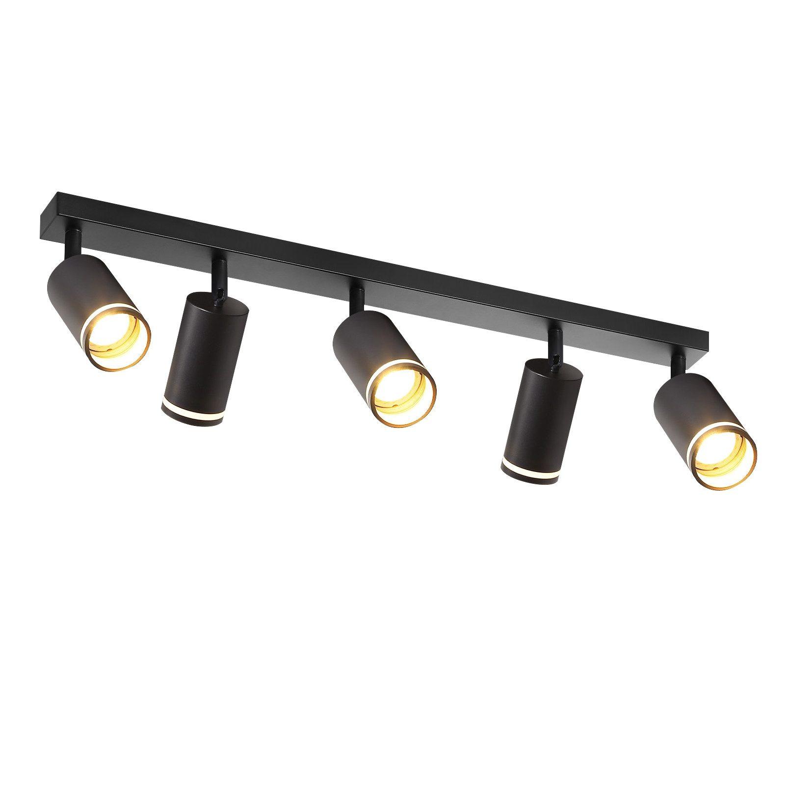 STRAHLER Energie 5-flammig 73/5/17 cm - Schwarz, Metall (73/5/17cm) - ZMH