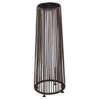 SOLARLAMPE, Rattan Solarleuchte Spritzwassergeschützt LED Gartenleuchte - Braun, Kunststoff (21.5/21.5/61cm) - Outsunny