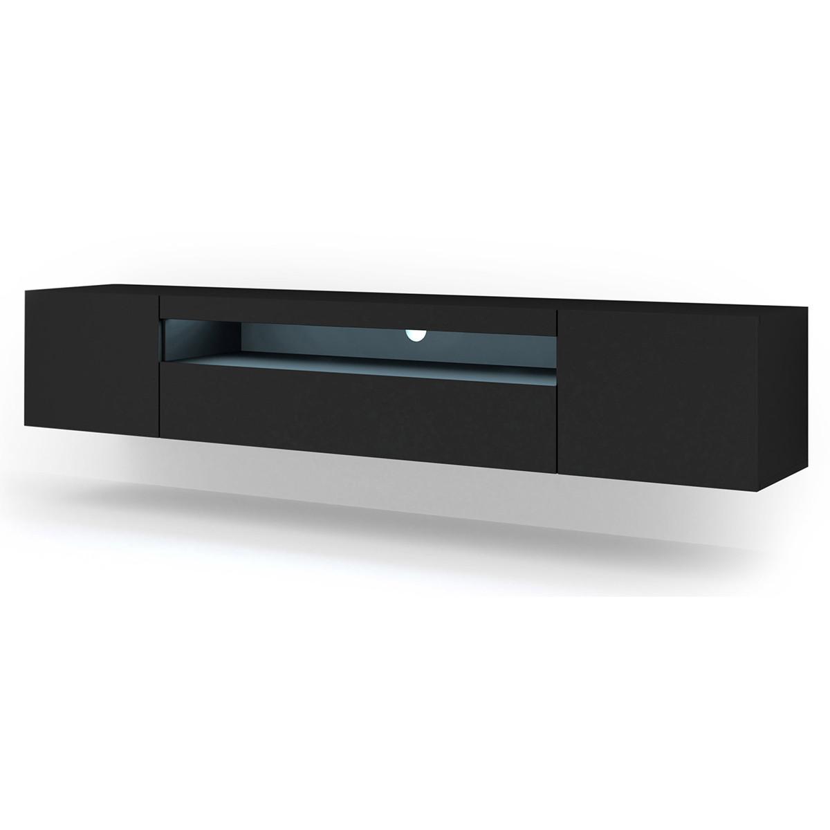 TV-MÖBEL Aurus Schwarz - Schwarz, Holzwerkstoff (200/36/37cm) - Petits-meubles