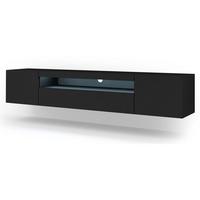 TV-MÖBEL Aurus Schwarz - Schwarz, Holzwerkstoff (200/36/37cm) - Petits-meubles