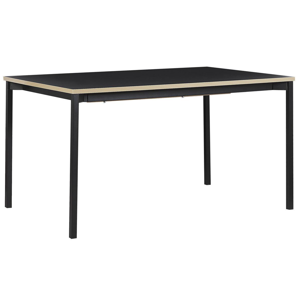 ESSTISCH 190/90/76 cm Schwarz Rechteckig Avis - Schwarz, Holzwerkstoff (190/90/76cm) - Beliani