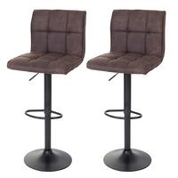 BARHOCKER Dunkelbraun 2er-Set - Dunkelbraun, Textil (44/116/46cm) - MCW