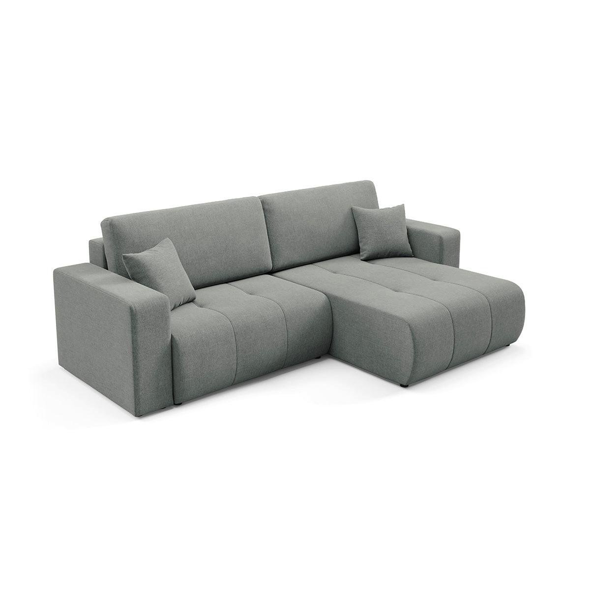 ECKSOFA Giulia 3 Sitzplätze Grau - Grau, Holz (244/149cm) - Petits-meubles