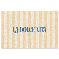 FUSSMATTE Blau – Gelb – Streifen – La Dolce Vita 180x120 cm - Hellgelb, Kunststoff (180/0.4cm) - MuchoWow