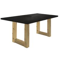 ESSZIMMERTISCH Eila 2 160 x 90 x 75 Esstisch Asteiche/Schwarzstahl - Schwarz, Holz (160/90/75cm) - 58aufmkessel