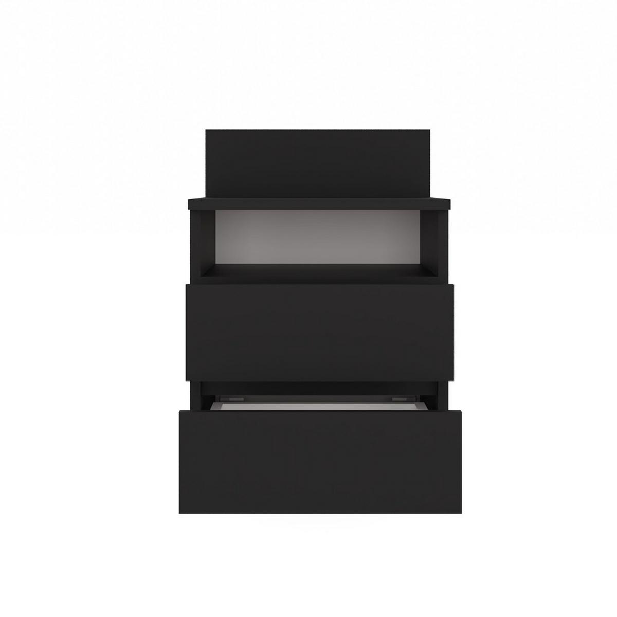 NACHTTISCH Schwarz 40/59/32 - Schwarz, Holzwerkstoff (40/59/32cm) - RAUMHIRSCH FURNITURE