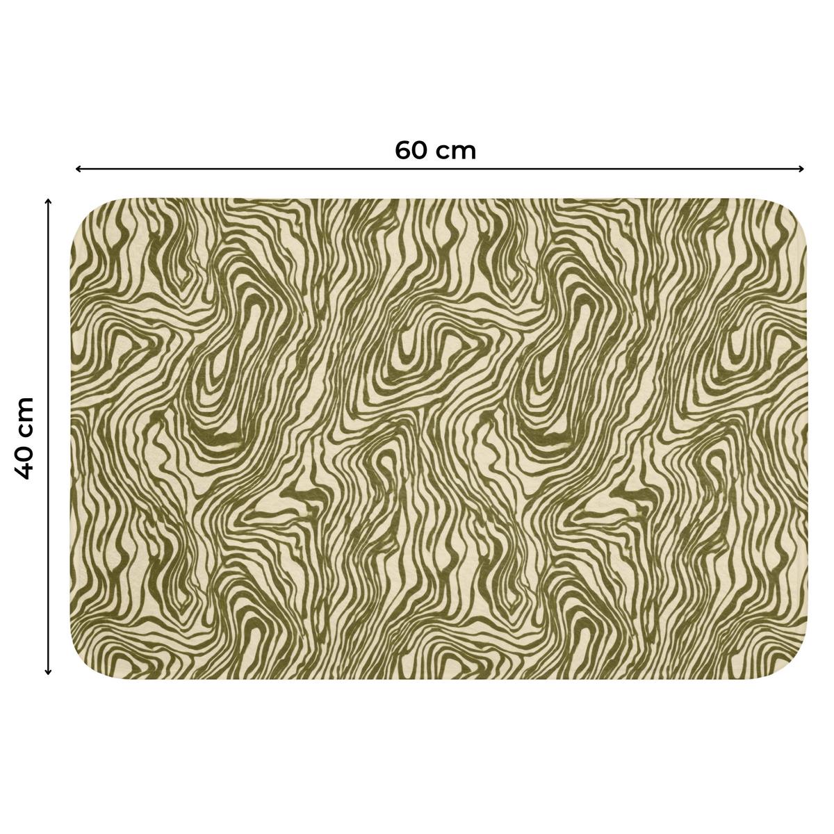 WC-VORLEGER Abstrakt - Marmor - Grün Toilettenvorleger 60x40 cm - Dunkelgrün, Textil (60/1cm) - OnlyWow