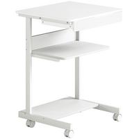 SCHREIBTISCH Spanplatte Metall Weiß - Weiß, Holzwerkstoff/Metall (56/51/79cm) - HOMCOM
