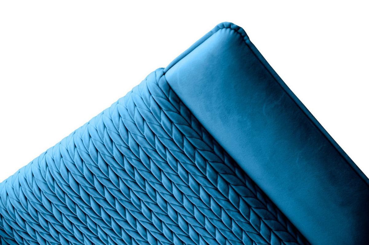 BOXBETT Cedric In Magic Velvet - Blau, Holzwerkstoff/Textil (160/200cm) - Fun Möbel