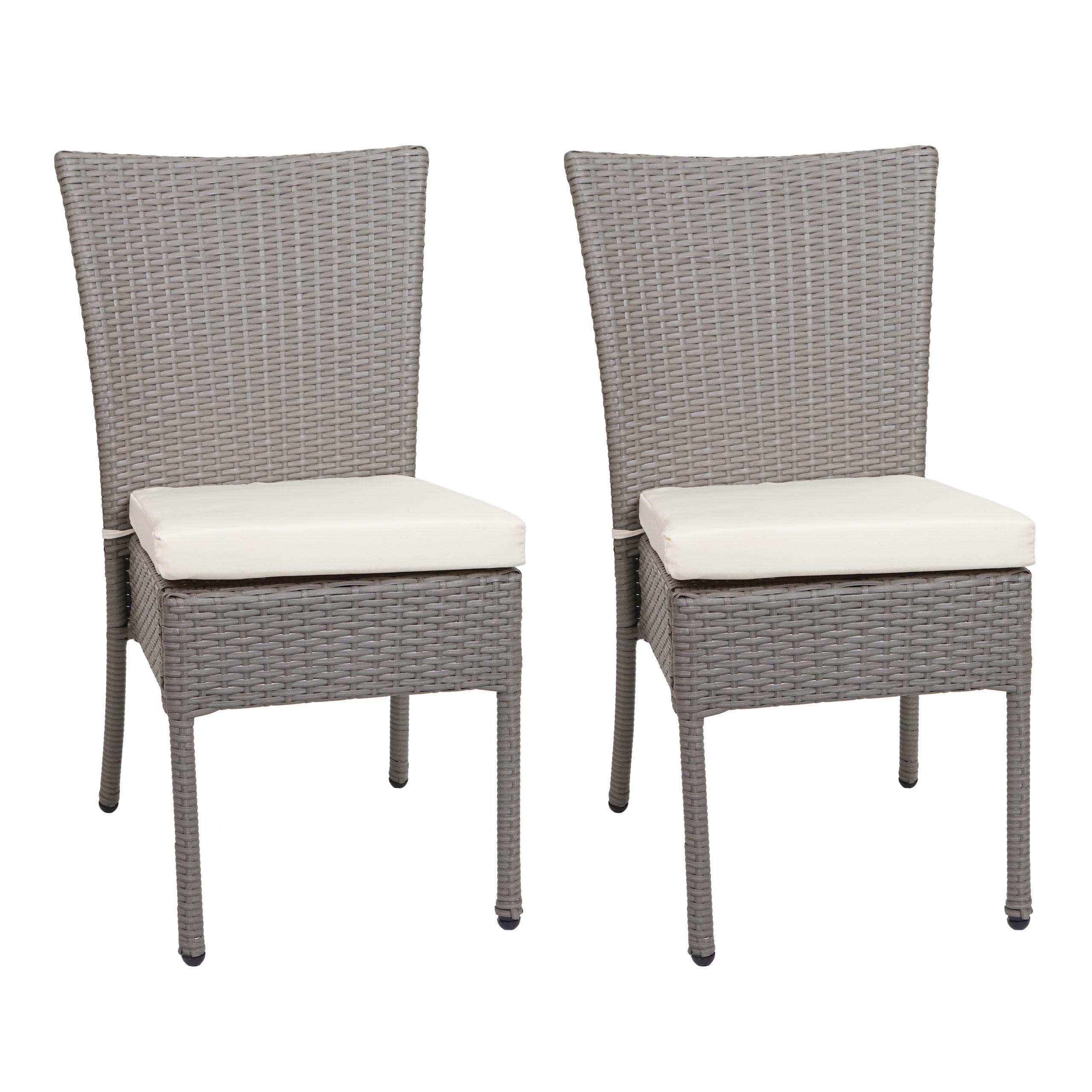 STUHL Grau, Cremeweiß 2er-Set - Weiß/Grau, Kunststoff (52/90/58cm) - MCW