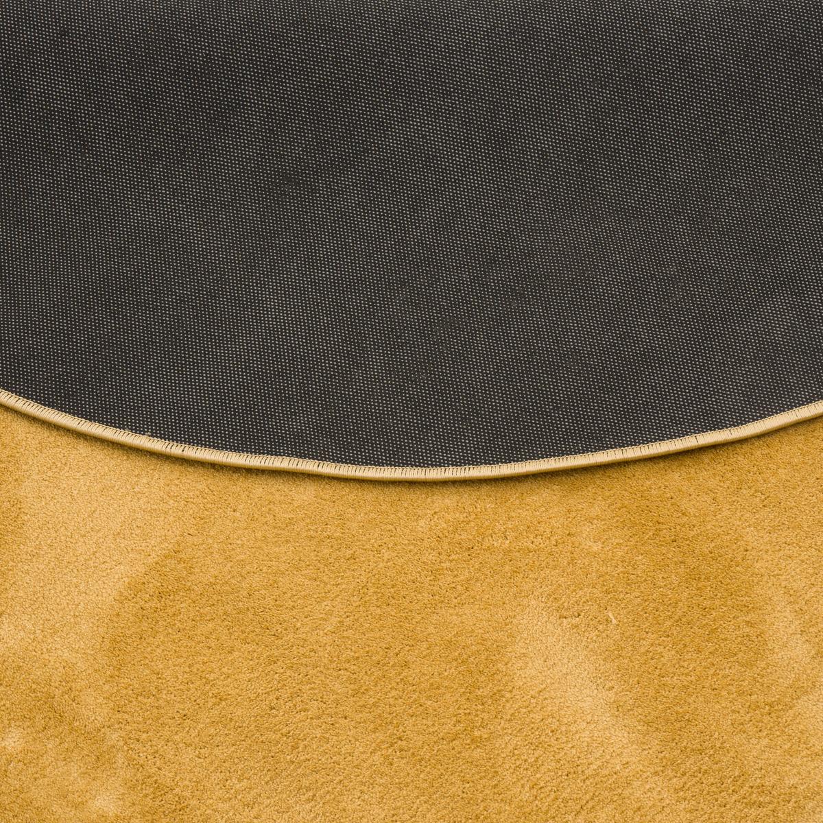 HOCHFLOR LANGFLOR TEPPICH SUPER SOFT MELIA RUND - Currygelb, Textil (120/120cm) - Pergamon