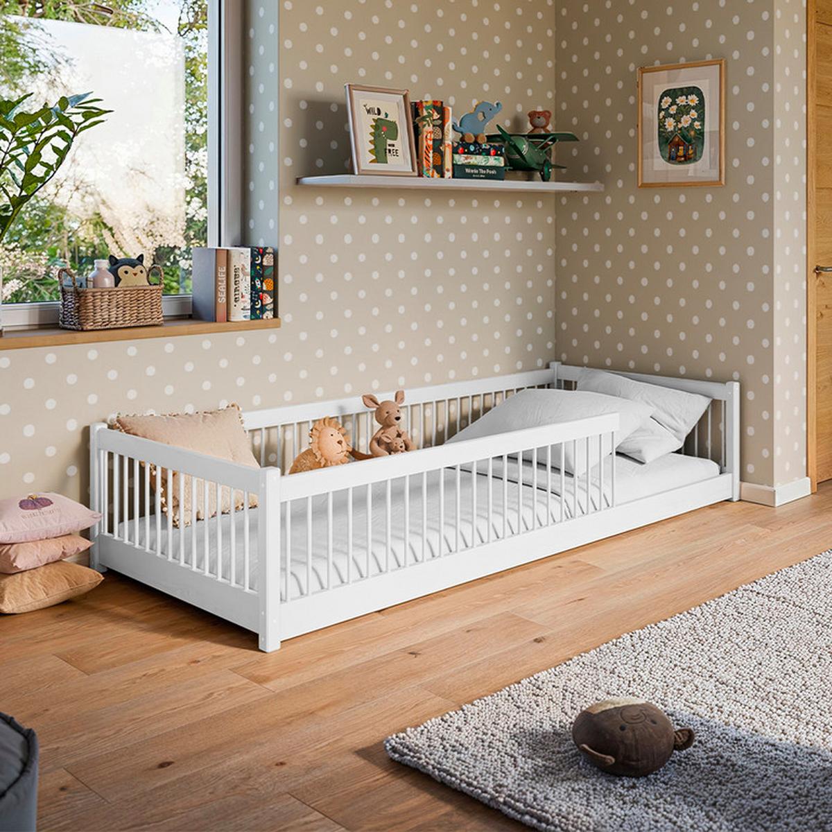 BETT 90/200 Tamara Weiß - Weiß, Holz (90/200cm) - Petits-meubles