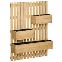 BLUMENKASTEN, Tannenholz, Naturholz - Naturfarben, Holz (16/80/60cm) - Outsunny