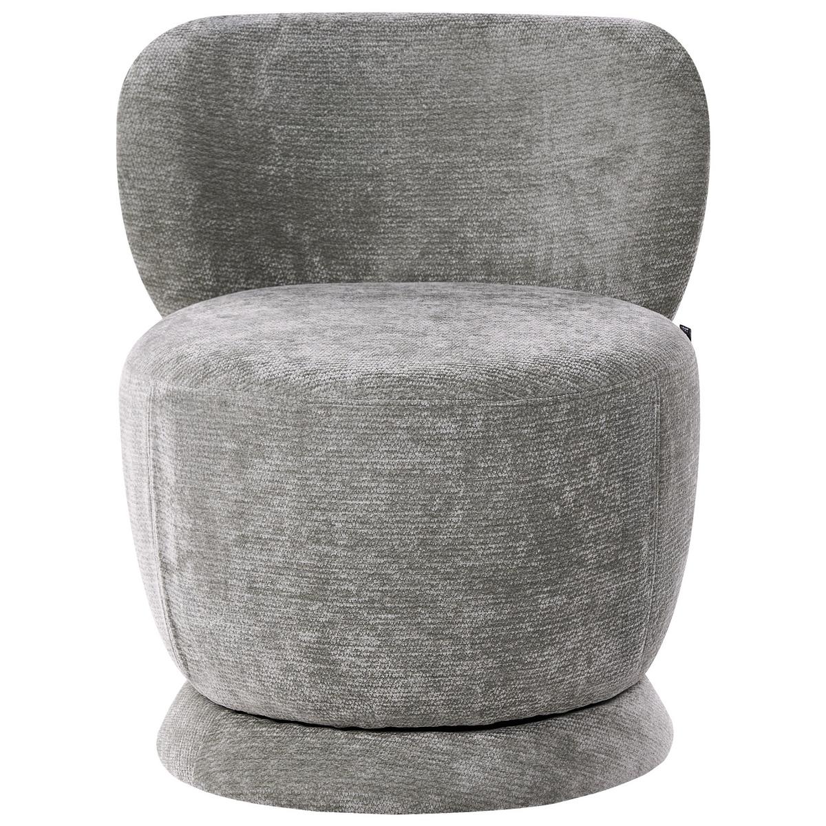 DREHSESSEL Chenillegewebe Hellgrün Blomma - Hellgrün, Holz/Textil (60/72/63cm) - Beliani