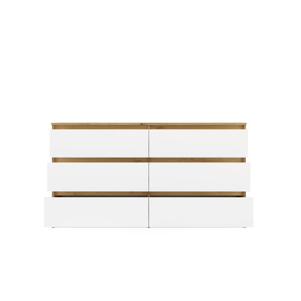 KOMMODE Anthrazit, Weiß 138/75/40 - Anthrazit/Weiß, Holzwerkstoff (138/75/40cm) - RAUMHIRSCH FURNITURE