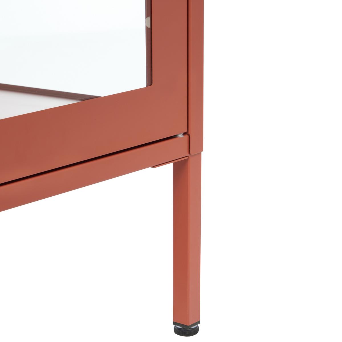 VITRINE mit Glastüren Metall 90 cm Goldbraun Nash - Goldfarben/Braun, Metall (90/150/35cm) - Beliani