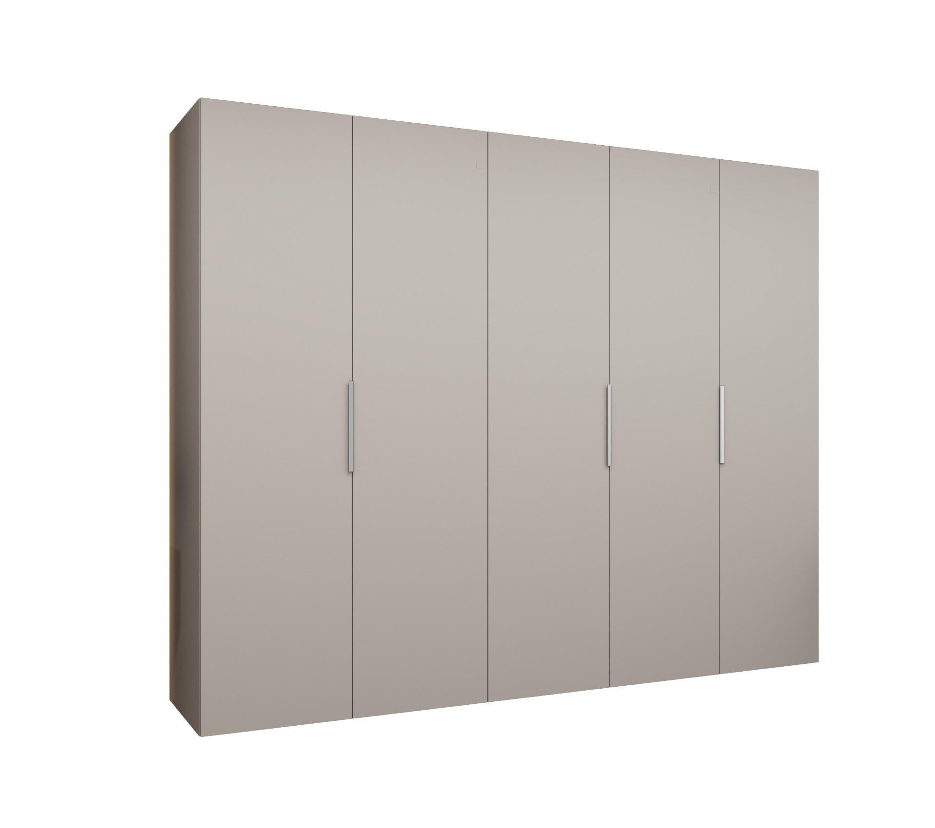 DREHTÜRENSCHRANK 202/250/52 5-türig - Kaschmir, Holz (250/202/52cm) - MÖBEL KRYSPOL