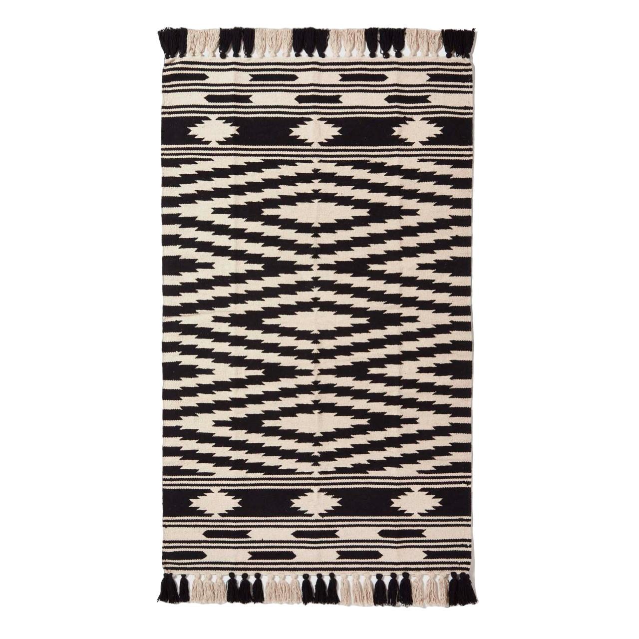 KELIM-TEPPICH Dinan handgewebt 160/230 cm - Schwarz, Textil (160/230cm) - Homescapes