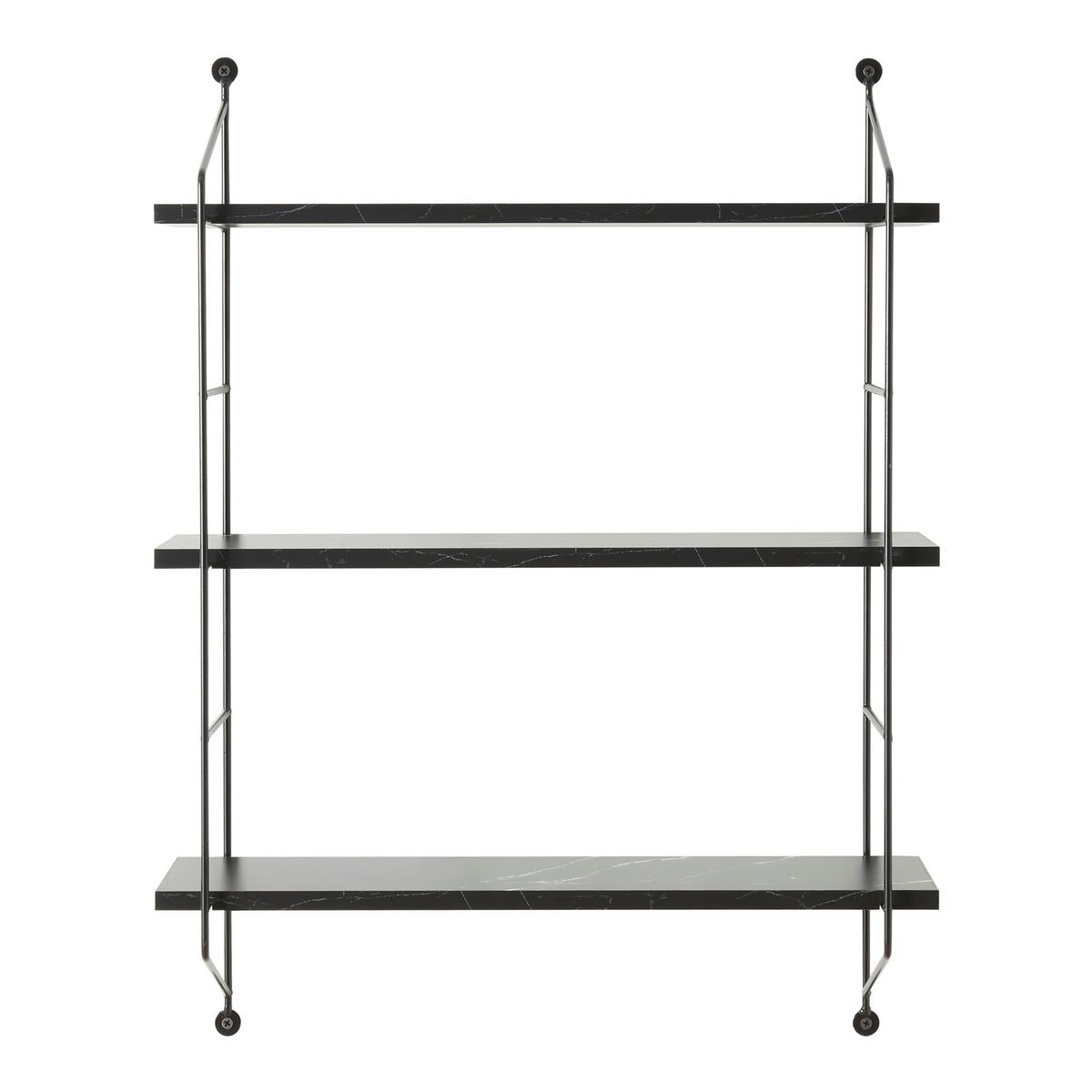 WANDREGAL Ösel - Schwarz, Metall (48/63.5/15cm) - [en.casa]