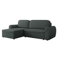 ECKSOFA Loom - Schwarz/Grau, Holz/Kunststoff (261/175cm) - MIRJAN24
