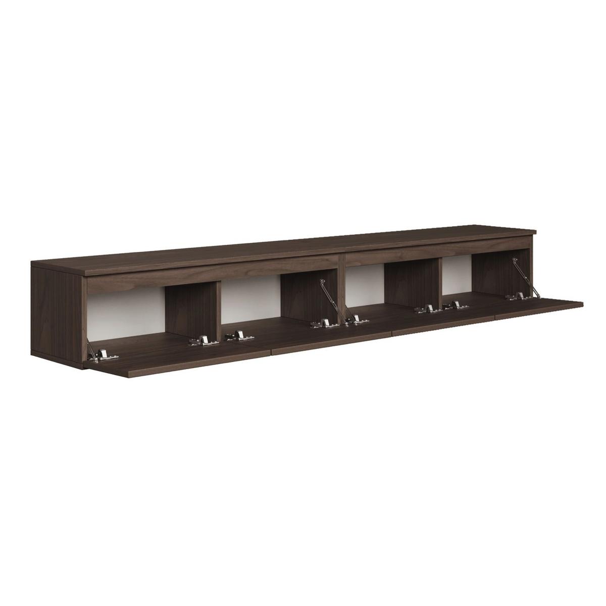 TV-LOWBOARD Bemmi Walnuss Wisconsin 200 cm - Dunkelbraun, Holzwerkstoff (200/28.4/31.8cm) - Selsey