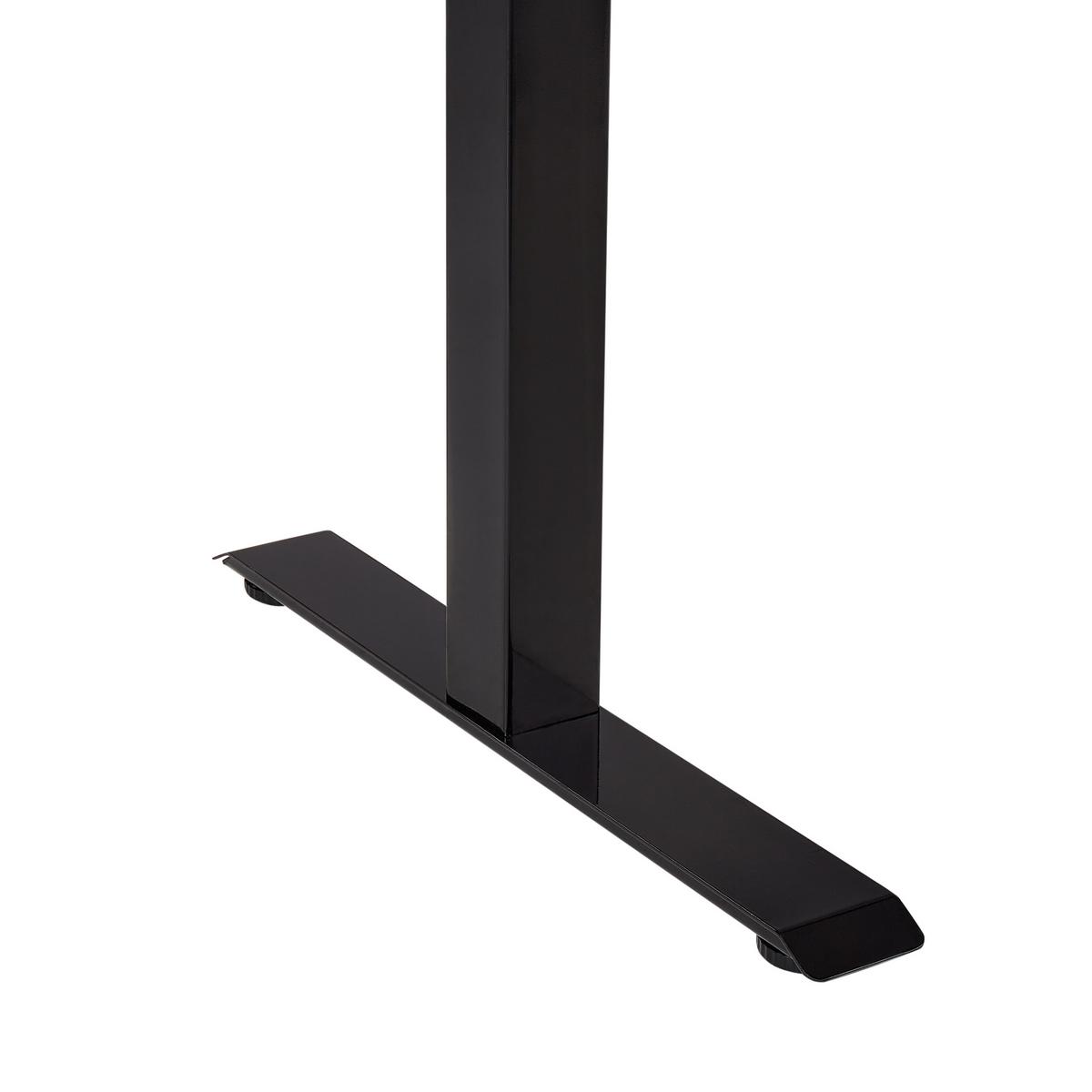 SCHREIBTISCH elektrisch höhenverstellbar 120/72 cm Schwarz/Hellbraun Destines - Hellbraun/Schwarz, Holzwerkstoff/Metall (72/120/63cm) - Beliani