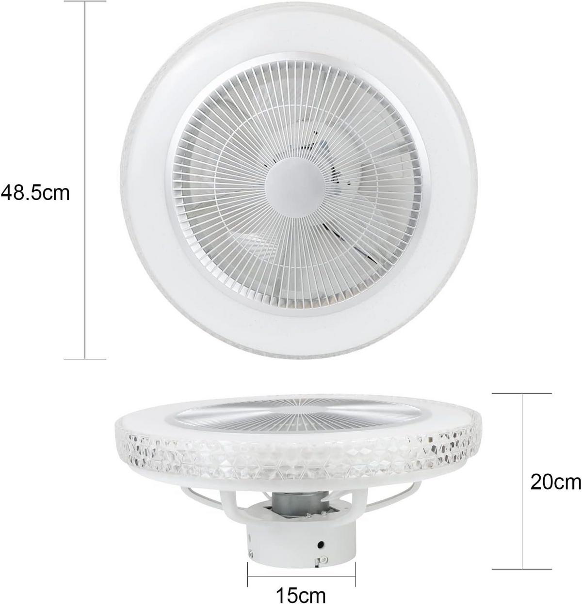 DECKENVENTILATOR Yvith 48.5/48.5/20 cm - Weiß, Kunststoff (48.5/48.5/20cm) - ZMH