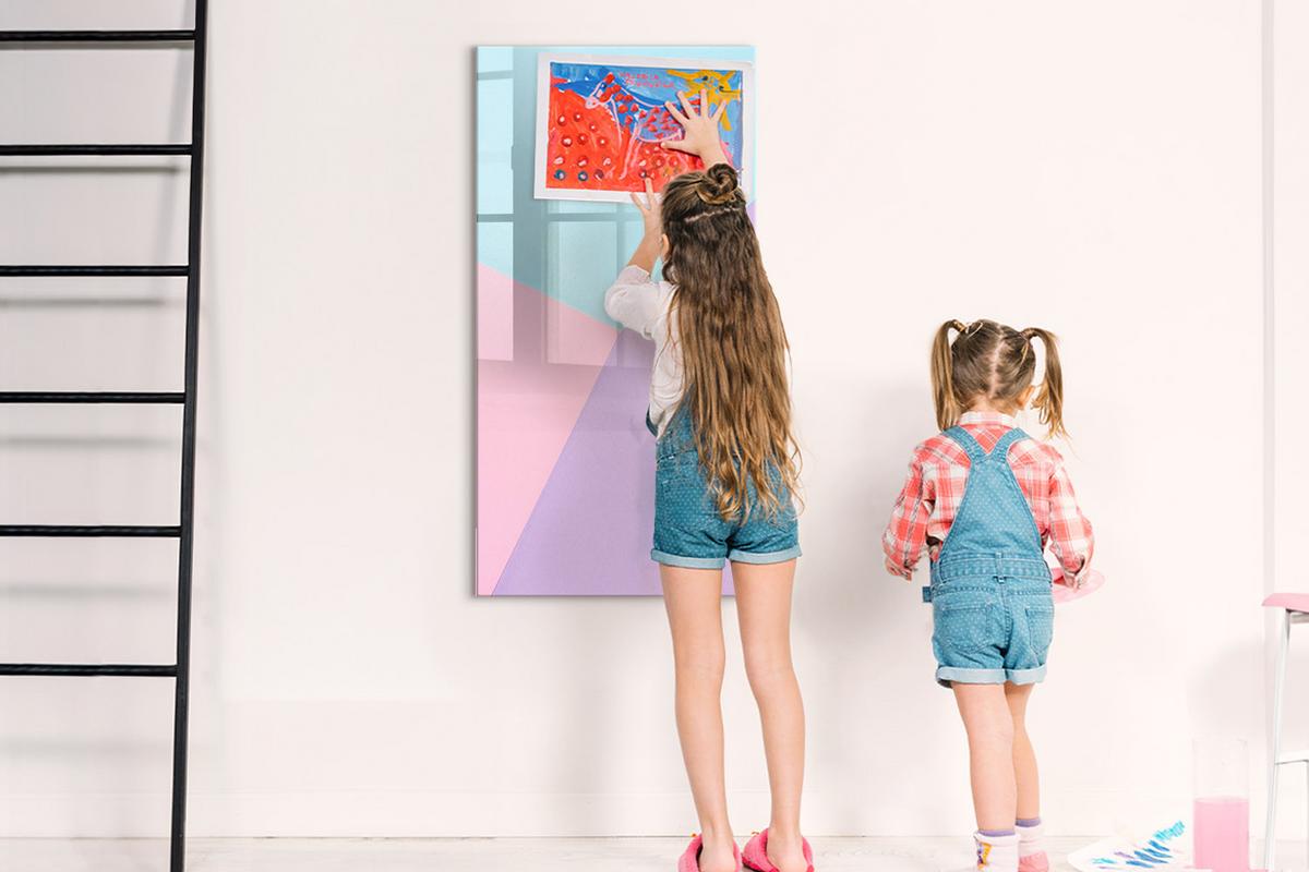 MAGNETTAFEL 120x60 Pastellmuster - Multicolor, Glas (100/70/0.4cm) - TULUP