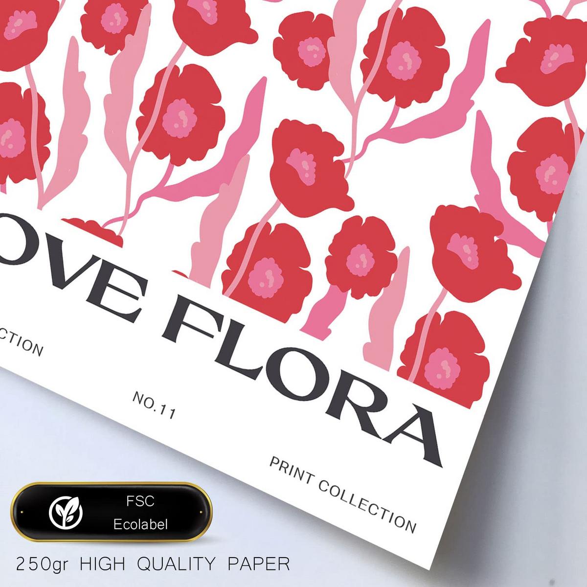 POSTER Set Mit 6 Blumen Blumenliebe A3 & A4 Rahmenlos - Klar, Papier (29/3cm) - Nacnic