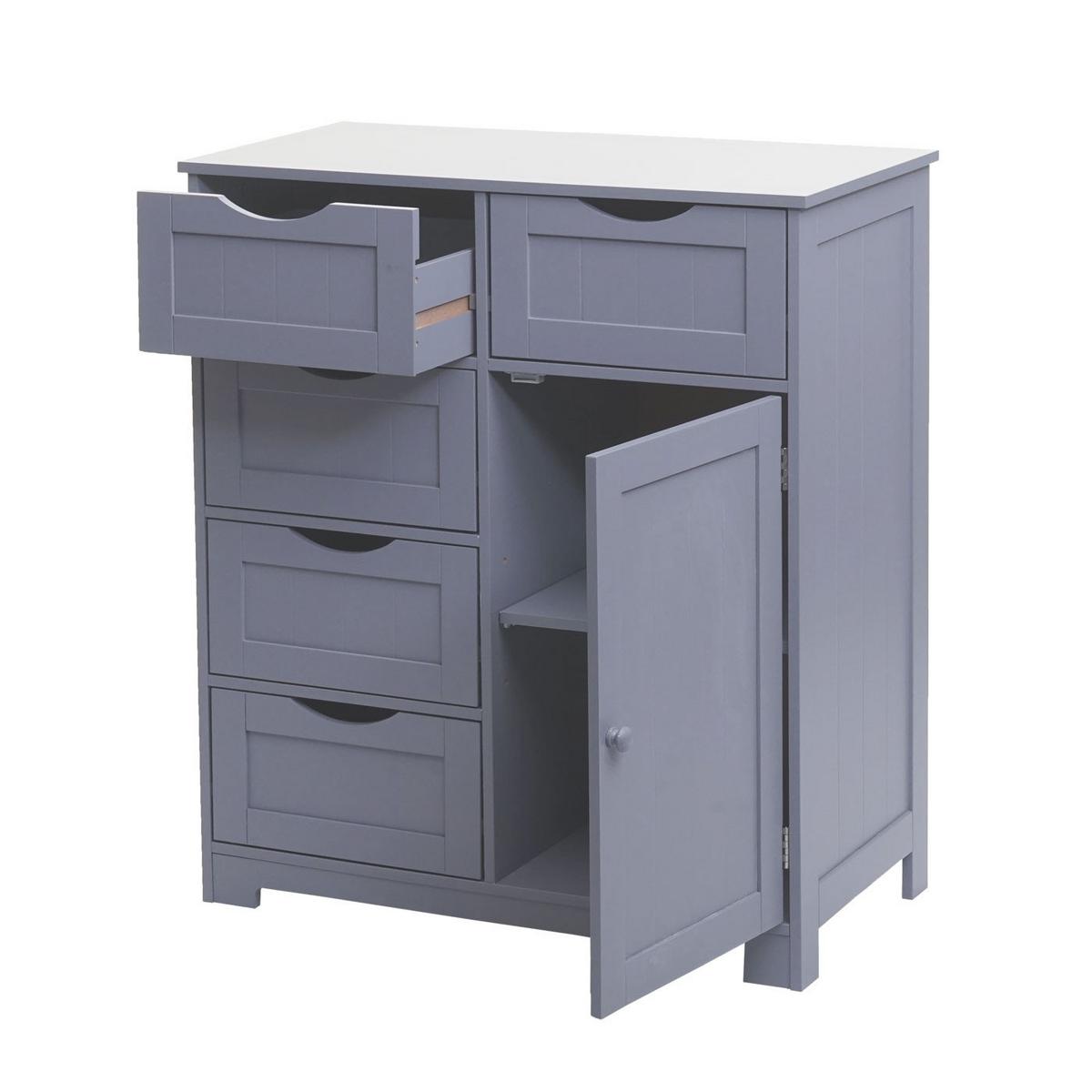 KOMMODE Grau - Grau, Holzwerkstoff (70/80/35cm) - MCW