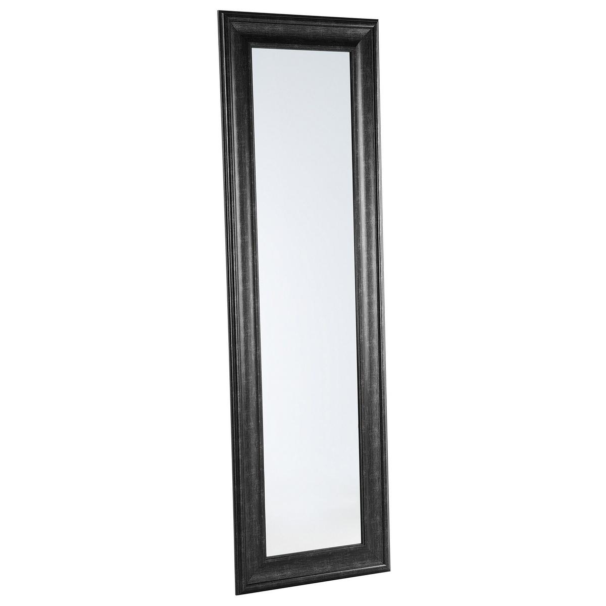 WANDSPIEGEL Schwarz rechteckig 51/141 cm Lunel - Schwarz, Kunststoff (51/141/3cm) - Beliani