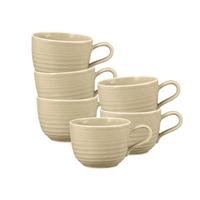KAFFEETASSEN Terra Sandbeige 260 ml 6er Set - Beige, Keramik (0.26L) - Seltmann Weiden