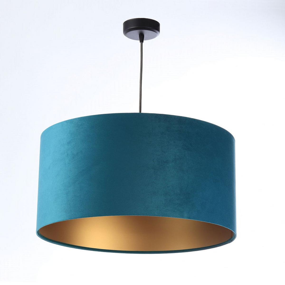 HÄNGELEUCHTE Gold 50/25 cm - Türkis/Goldfarben, Kunststoff (50/0.8/25cm) - ONZENO