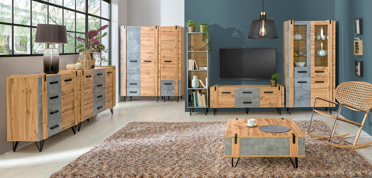 BÜCHERREGAL BRANDO 35/163,5/35 cm Wohnzimmerregal Hochschrank Regal Taupe - Taupe, Holzwerkstoff (35/163.5/35cm) - MASSENO