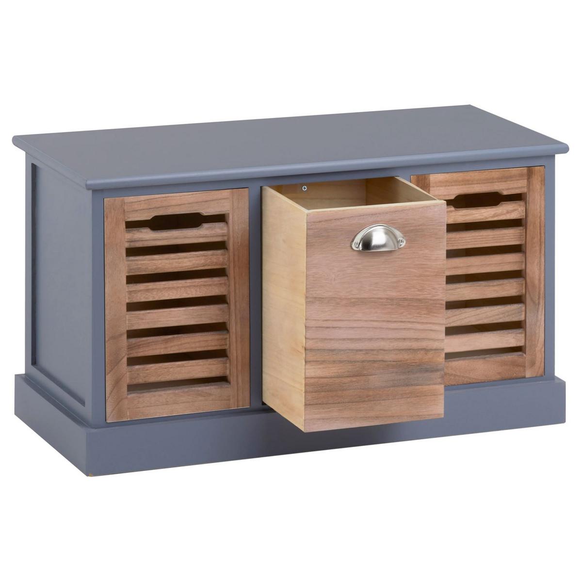 SITZBANK TRIENT grau/natur - Naturfarben/Grau, Holz (73/41/32cm) - CARO-Möbel